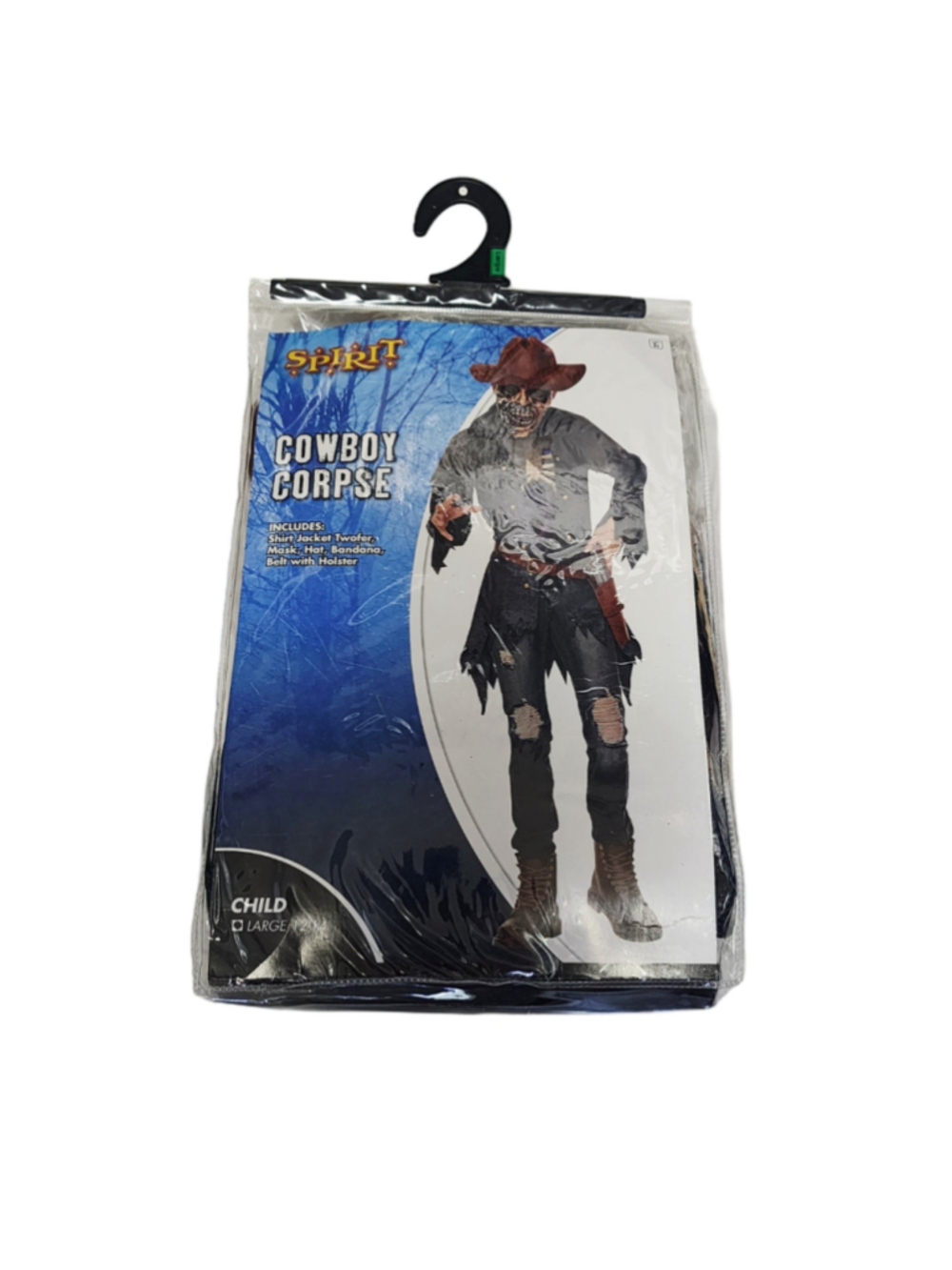 Spirit Halloween Boys Cowboy Corpse Costume Size L 12-14 NWT
